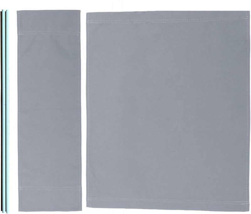 TBACW 1 Set (3pcs) 18''L X 15''W Directors Chair Canvas Replacement Director Chair Replacement Canvas with Round Fiberglass Stick for Directors Chairs Director Chair Covers Replacement Canva (Gray) - Image 1